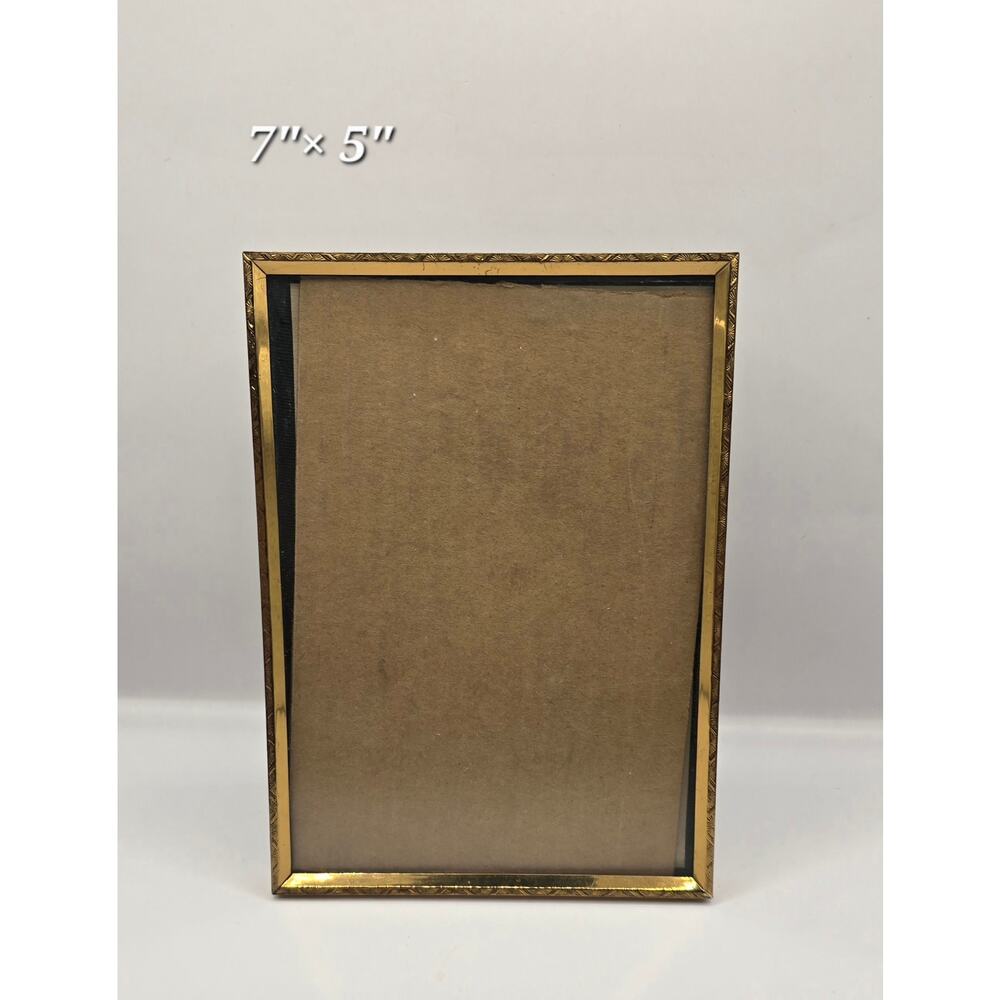 Vintage Hollywood Regency Ornate Timeless Grandmillenial Brass Picture Frame 7x5